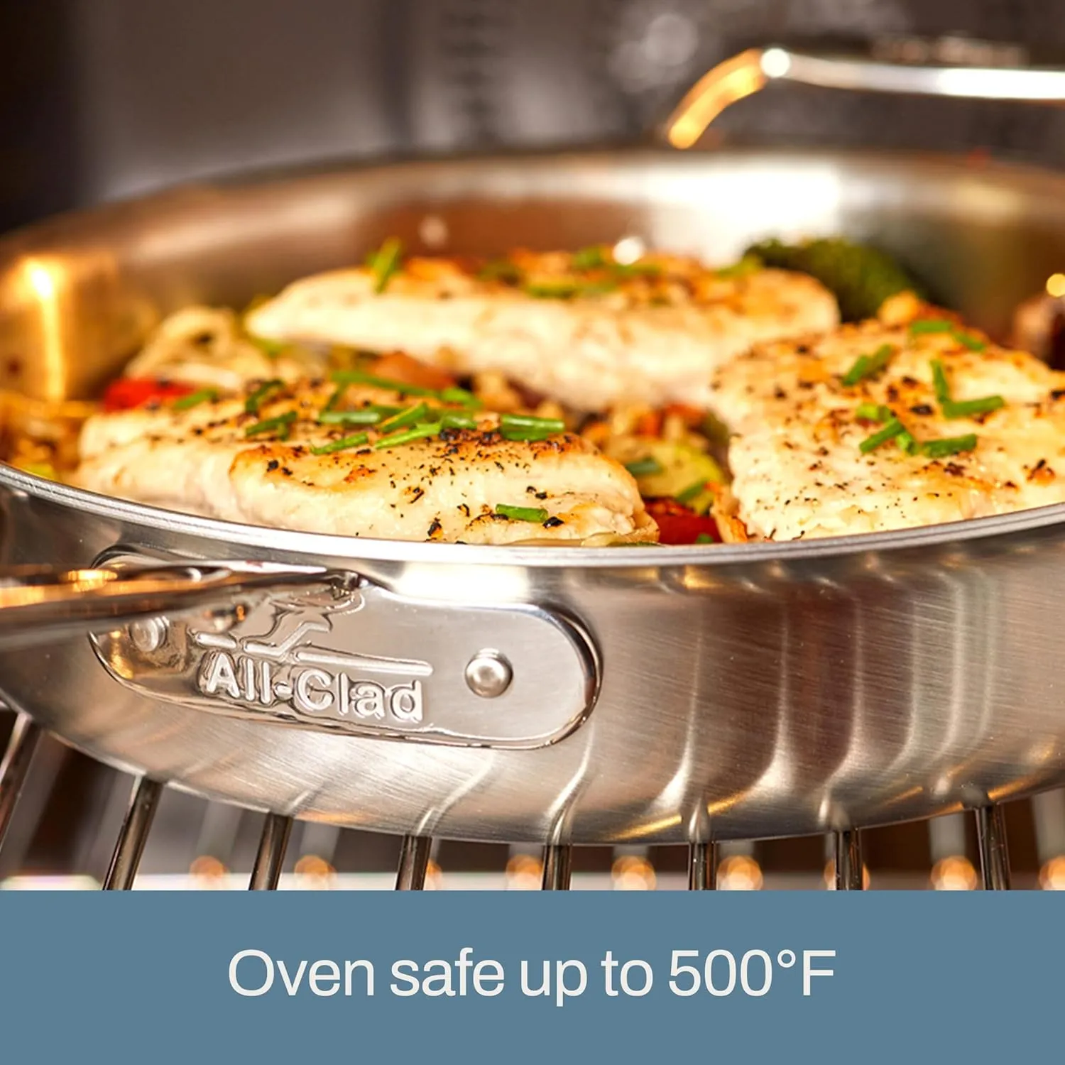 All-Clad D5 10 Inch Brushed Stainless Steel Pro Non Stick Frying pan, 5-Ply Stainless Steel Pan, Induction, Oven Broiler Safe 500F, Pancake Egg Pan, Skillet, Professional Cookware, Silver