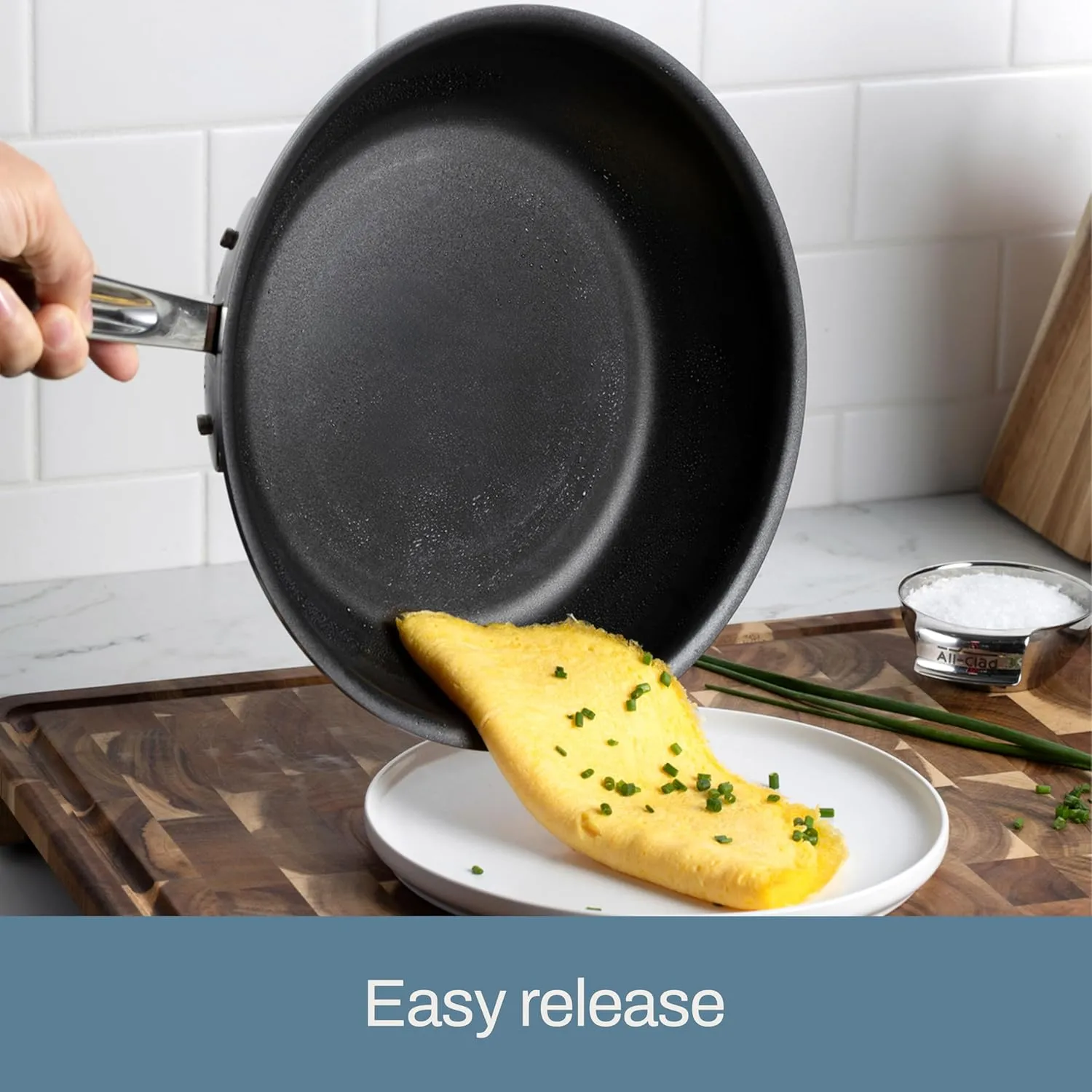 All-Clad D5 10 Inch Brushed Stainless Steel Pro Non Stick Frying pan, 5-Ply Stainless Steel Pan, Induction, Oven Broiler Safe 500F, Pancake Egg Pan, Skillet, Professional Cookware, Silver