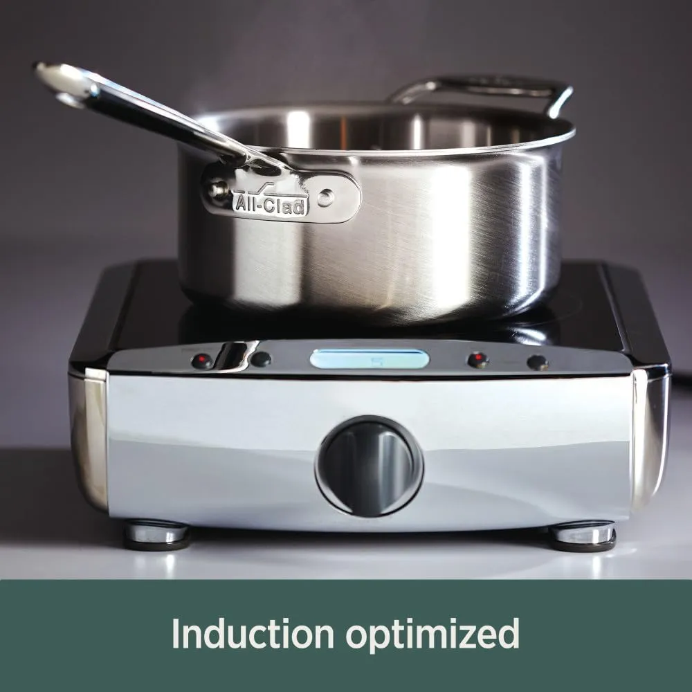 All-Clad D5 5-Ply Stainless Steel Nonstick Fry Pan 10 Inch Induction Oven Broiler Safe 500F Pots and Pans, Cookware Silver