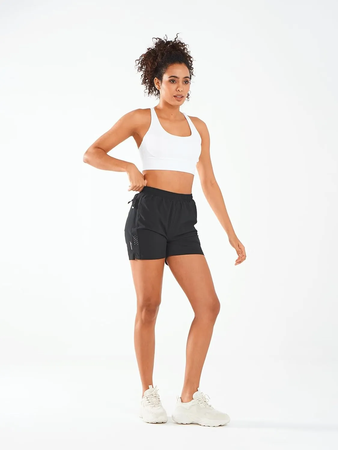 ALLZERO Women's Running Shorts 5" Quick Dry Lightweight Athletic Workout Shorts with Zip Pockets Hiking