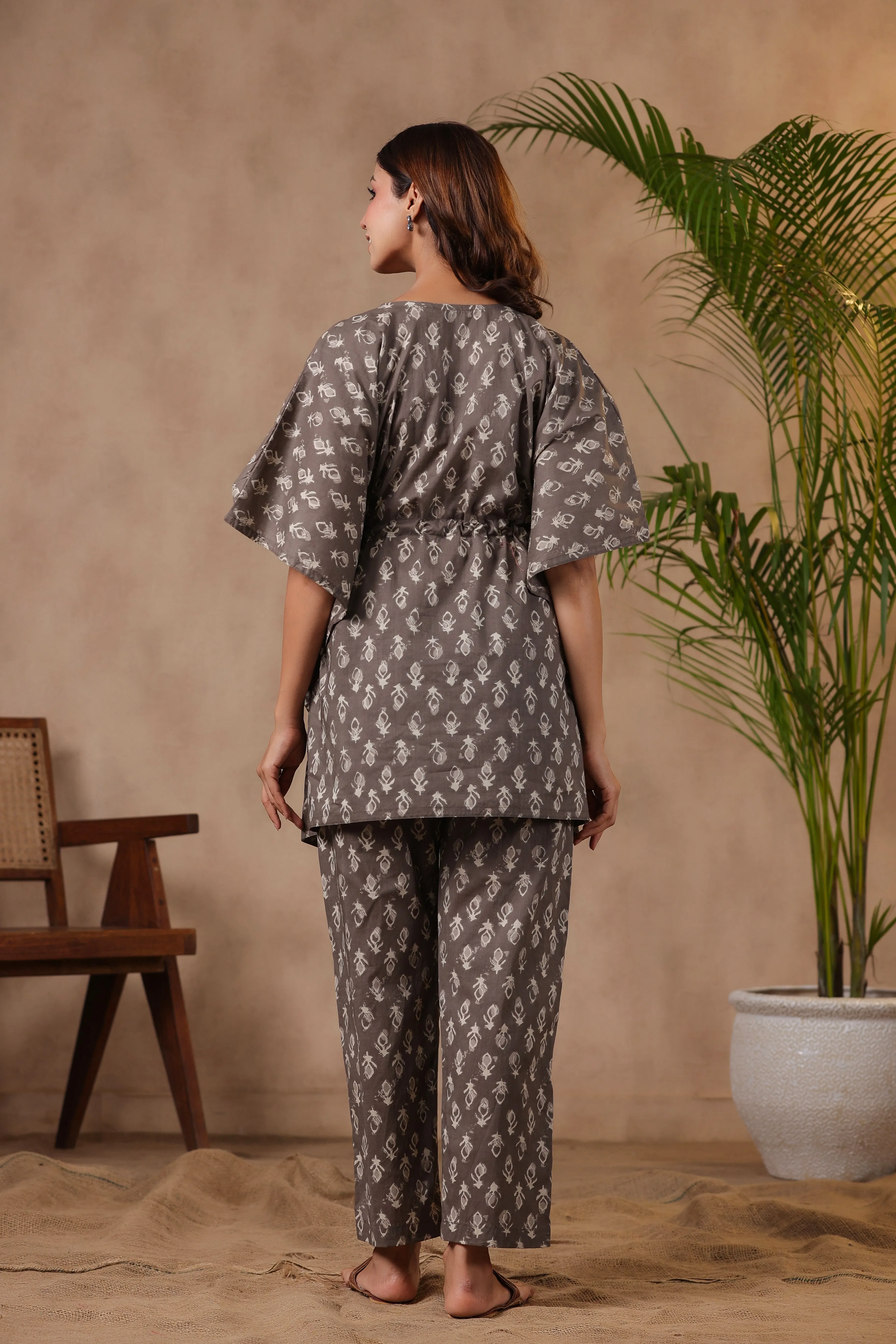 & Batik Maternity Kaftan Daily special Set Grey Excellent reviews Nursing