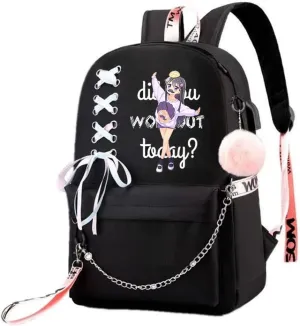 Anime Watashi ni Tenshi ga Maiorita! Backpack Cosplay Mochila Rucksack Ribbon Backpack (9)