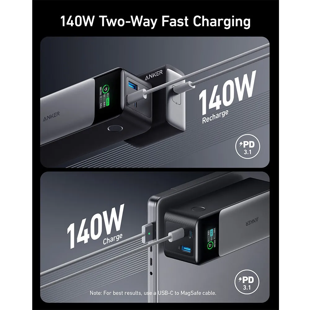 Anker 737 High-Power Power Bank with Dual-Way Fast Charging - 24000mAh
