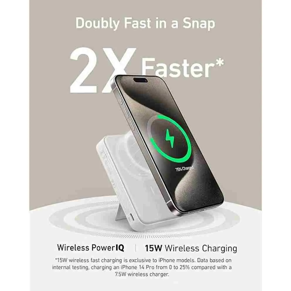 Anker MagGo Power Bank Qi2 Certified 15W Ultra-Fast Portable Charger