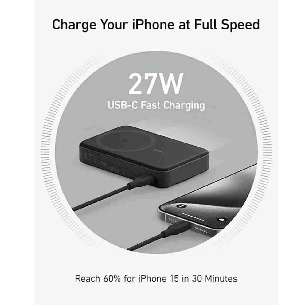 Anker MagGo Power Bank Qi2 Certified 15W Ultra-Fast Portable Charger