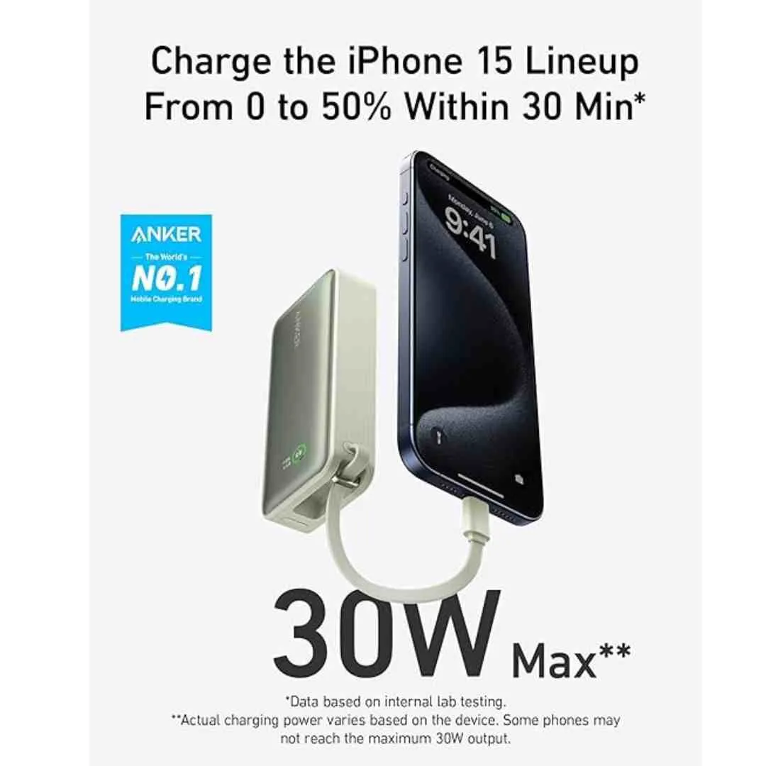 Anker Nano Power Bank, 10,000mAh Portable Charger