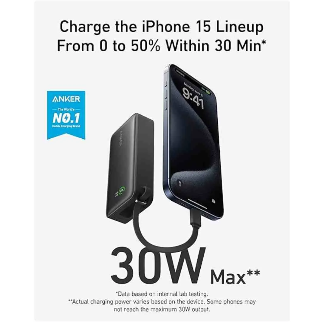 Anker Nano Power Bank, 10,000mAh Portable Charger