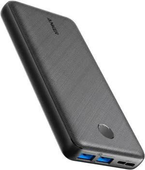 Anker Portable Charger, 325 Power Bank (PowerCore Essential 20K), 20K Battery Pack with 15W Charging, PowerIQ, 2 USB-A, 1 Micro USB, 1 Input-Only USB-C Ports for iPhone Series, AirPods, and More