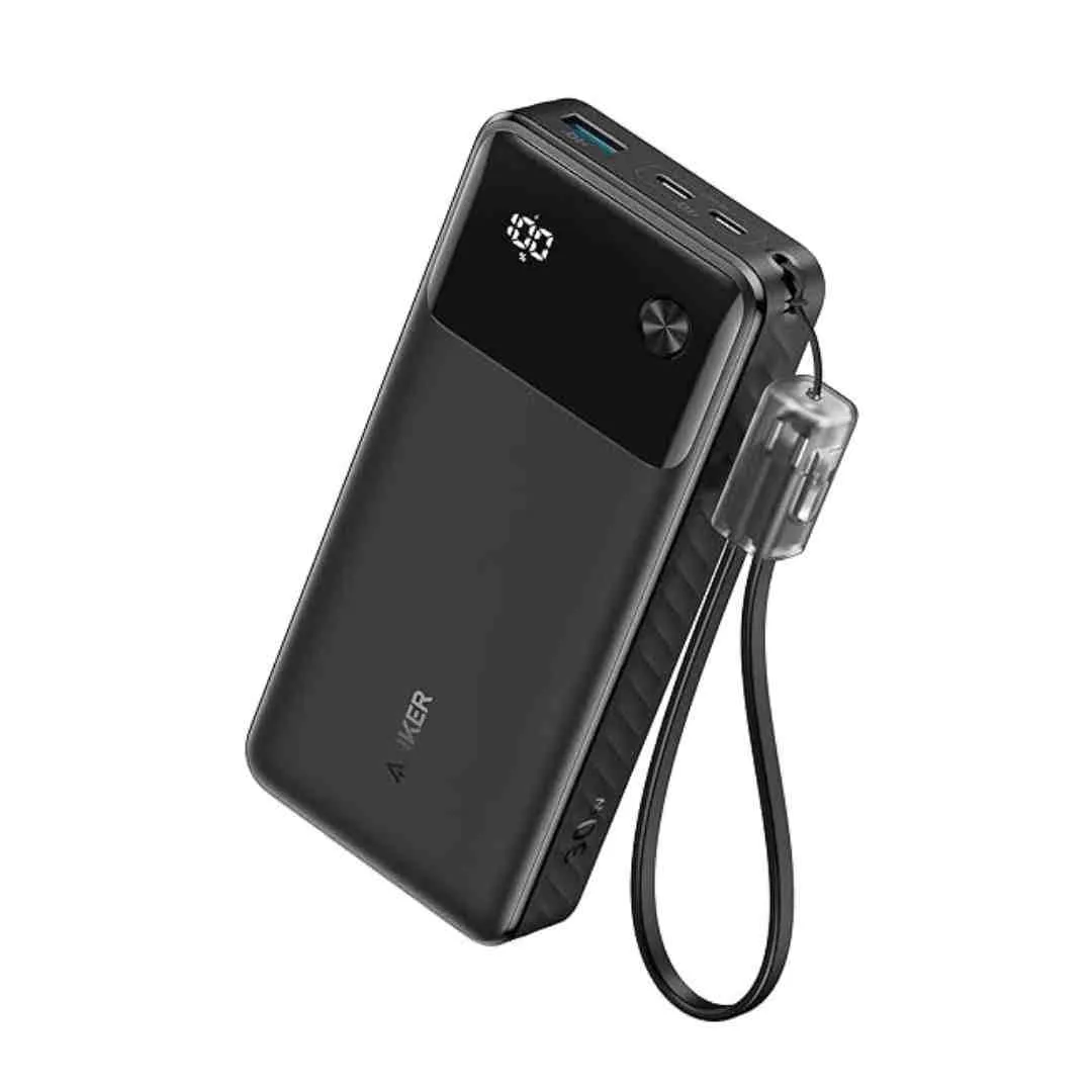 Anker Power Bank 20000 mAh with 3-Port 30W Max PD Fast Charge Black