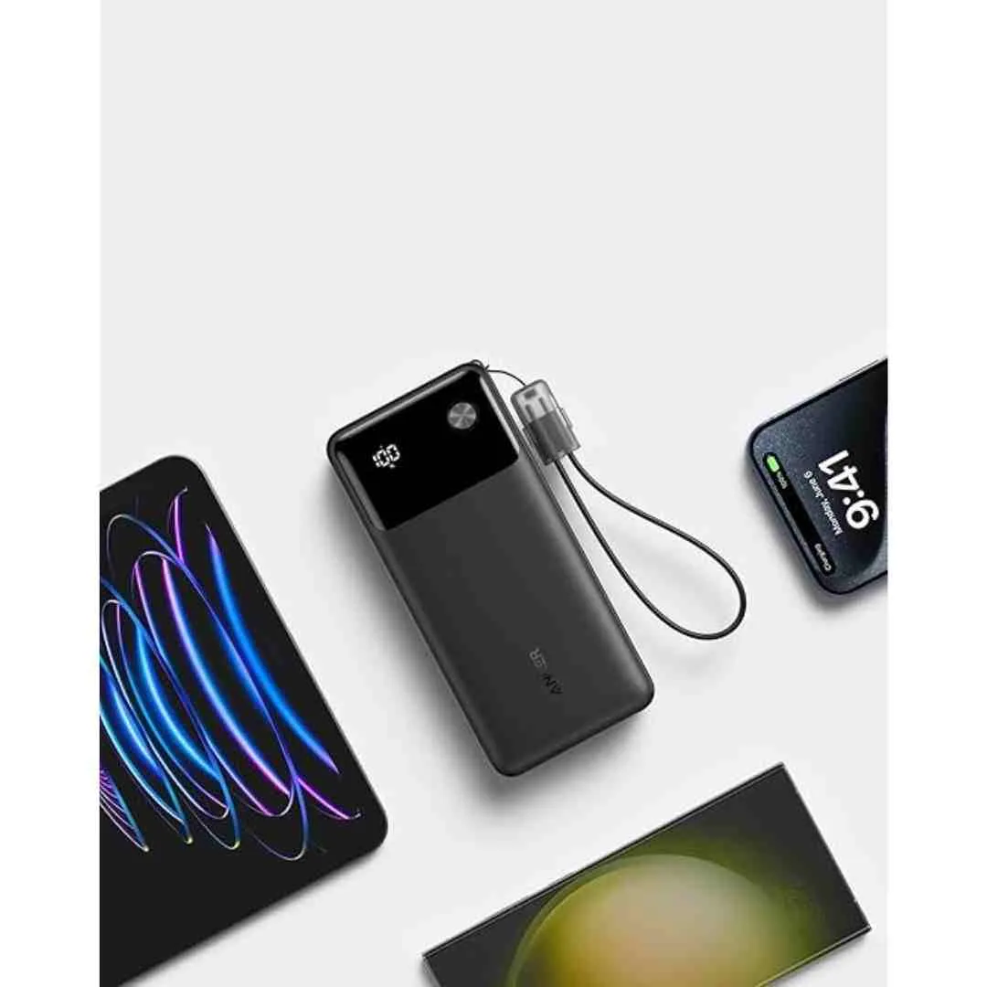 Anker Power Bank 20000 mAh with 3-Port 30W Max PD Fast Charge Black