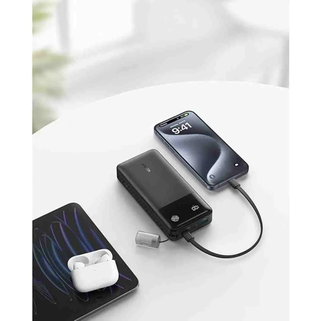 Anker Power Bank 20000 mAh with 3-Port 30W Max PD Fast Charge Black