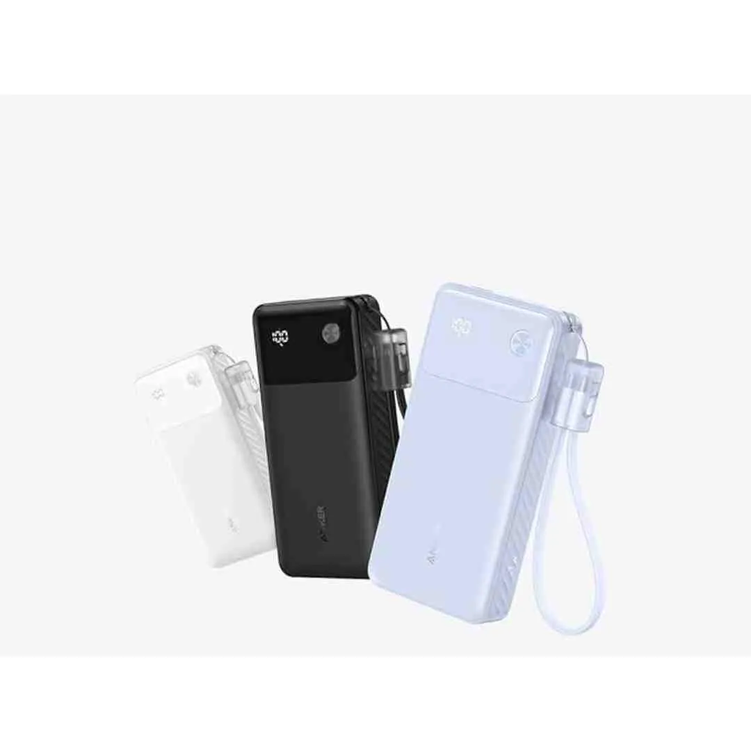 Anker Power Bank 20000 mAh with 3-Port 30W Max PD Fast Charge Black