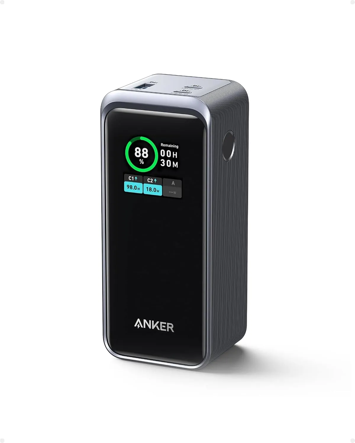 Anker Prime Power Bank, 20,000mAh 200W Portable Laptop Charger for Travel, TSA-Approved, Smart Digital Display, 2 USB-C and 1 USB-A Port, for iPhone 16/15/14 Series, Samsung, MacBook, and More