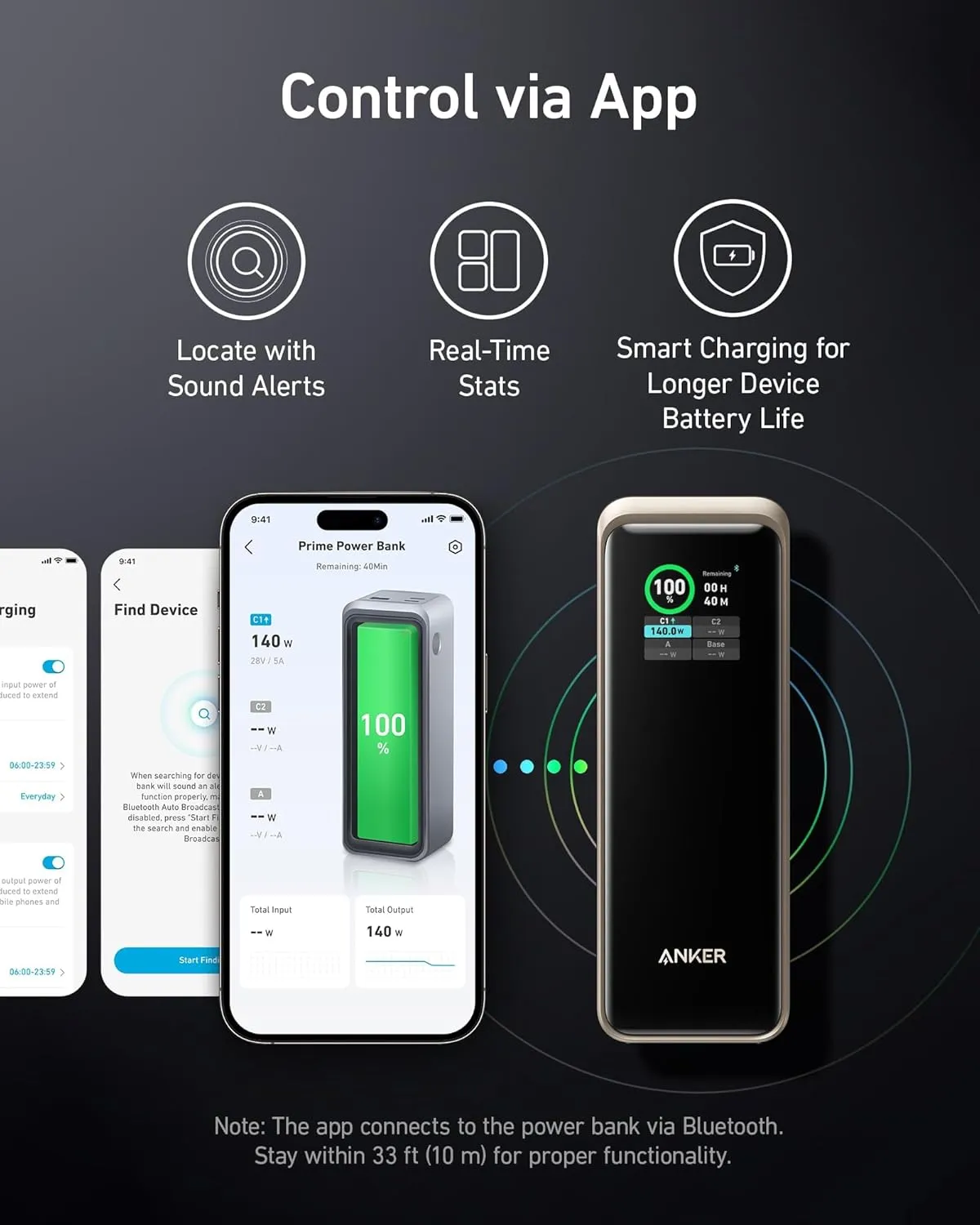 ANKER Prime Power Bank, 27,650mAh 3-Port 250W Portable Charger for Travel, TSA-Approved, Smart App, for MacBook Pro/Air, iPhone 16/15/14 Series, Samsung, Laptops, and More