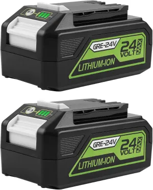 ANTRobut 2Pack 6.5Ah Replacement for Greenworks 24V Battery Compatible with Greenworks 24V and 48V (2x24V) Tools