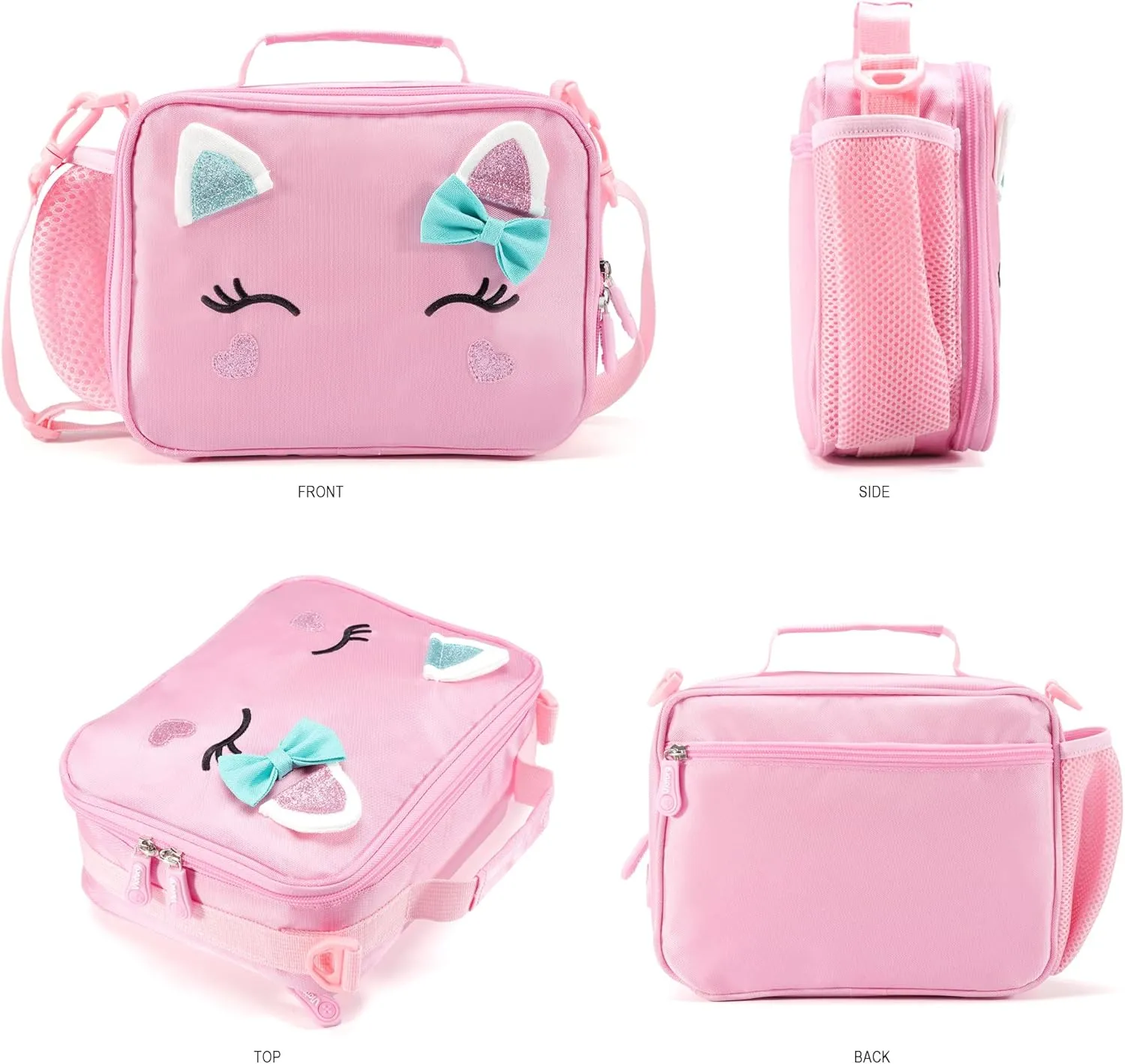 AO ALI VICTORY Unicorn Backpack for Girls with Lunch Box Set Kawaii Kids Toddler Bookbags Cute Kindergarten Preschool Elementary School Bag (Small, Blue Backpack  Lunch Bag)