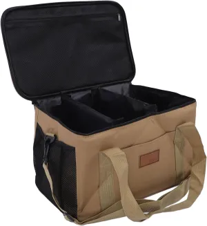 Asixxsix Camping Storage Bag, Oxford Thermal Insulation Camping Bag, 3 Dividers Portable Camping Bag Storage for Butane, Fireproof and Water Proof Gas Stove Storage Bag for Outdoor