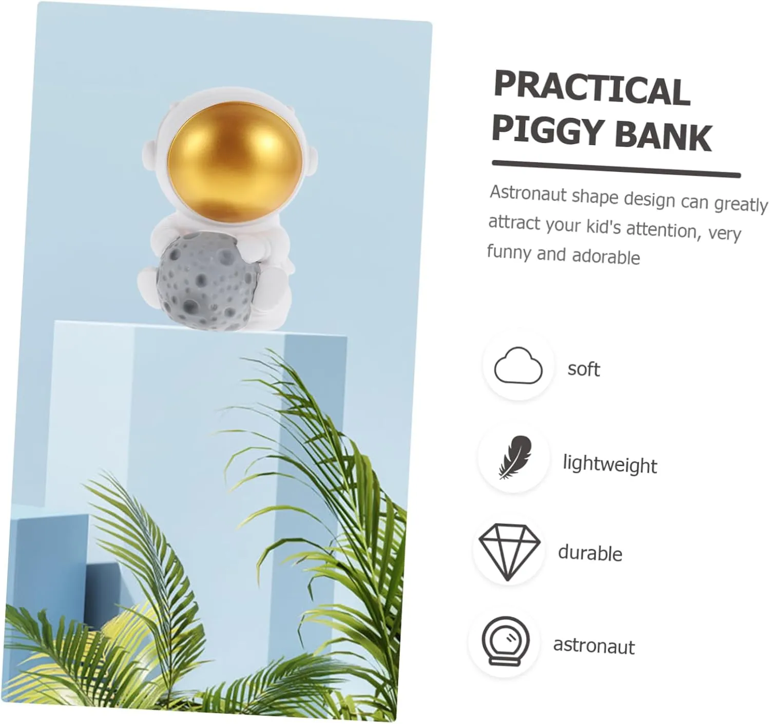 Baby's First Saving Bank: Space Astronaut Piggy Bank Toy for Toddlers Home Accessory