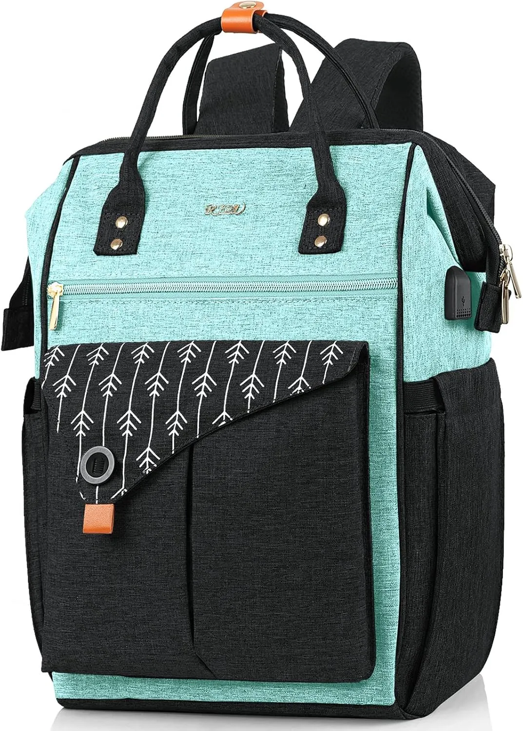 Backpack for Women School Backpack, 15.6 Inch Computer Back Pack with USB Charging Port Travel Bookbag for College Work Business, Gifts for Women Girls