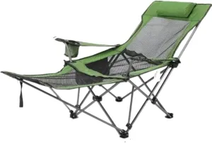 Backpacking Chair Breathable Mesh Fabric Folding Chair, Galvanized Steel Pipe Frame Beach Chair, Detachable Camping Chair for Outside/Picnic Foldable Chair