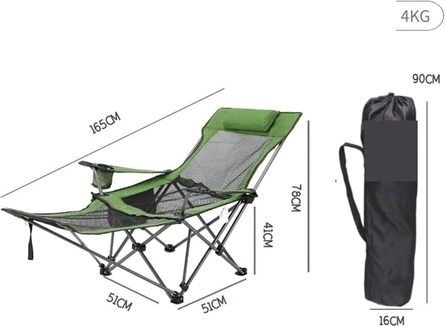Backpacking Chair Breathable Mesh Fabric Folding Chair, Galvanized Steel Pipe Frame Beach Chair, Detachable Camping Chair for Outside/Picnic Foldable Chair
