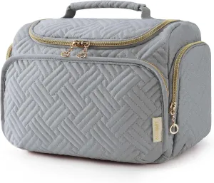 BAGSMART Travel Toiletry Bag, Large Wide-open Travel Bag for Toiletries, Makeup Cosmetic Travel Bag with Handle