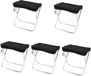 balacoo 5pcs Ergonomic Camping Stools Portable Aluminum Alloy Footrest for Outdoor