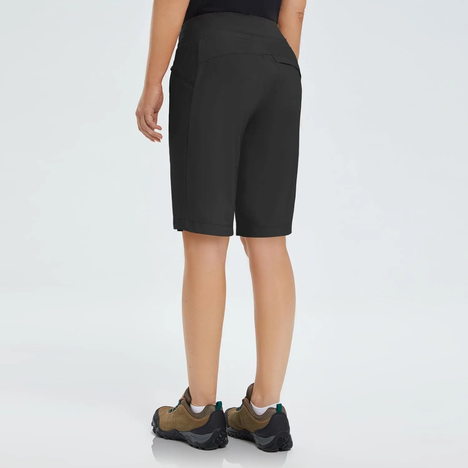 baleaf Women's Hiking Long Shorts 9"/11" Quick Dry Bermuda Cargo for Curvy Lightweight Pockets