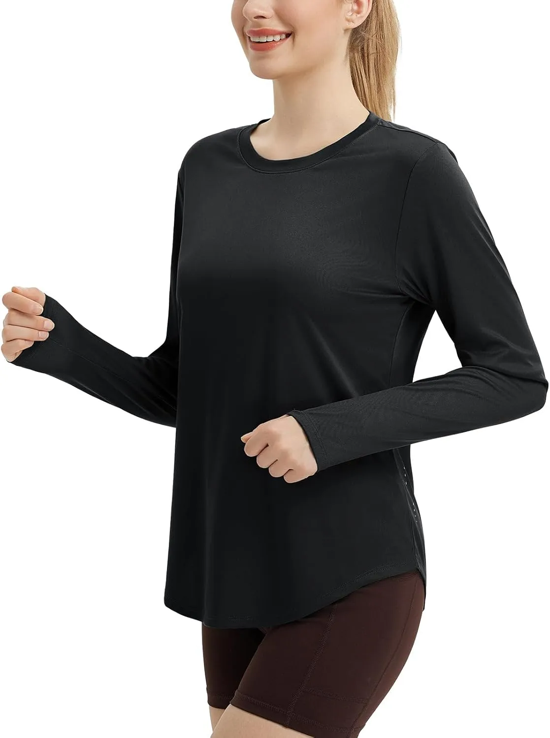 baleaf Women's Sun Shirts UPF50  Long Sleeve Workout Tops Running Athletic Lightweight Quick Dry