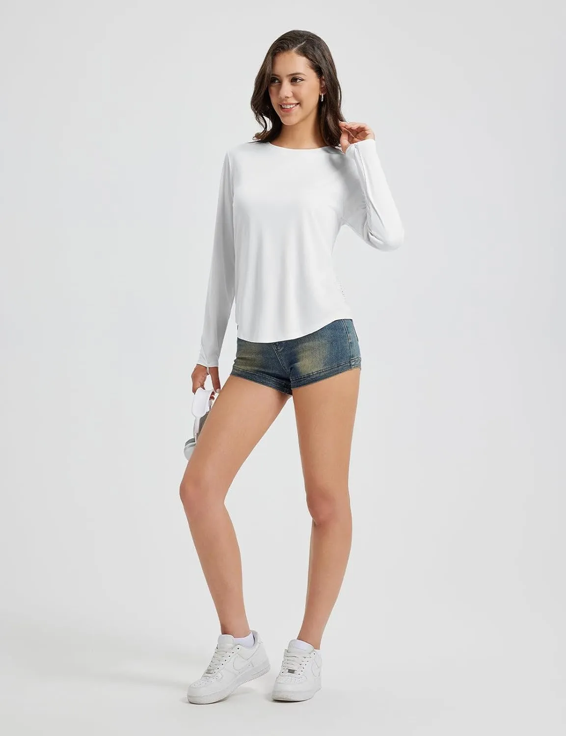 baleaf Women's Sun Shirts UPF50  Long Sleeve Workout Tops Running Athletic Lightweight Quick Dry