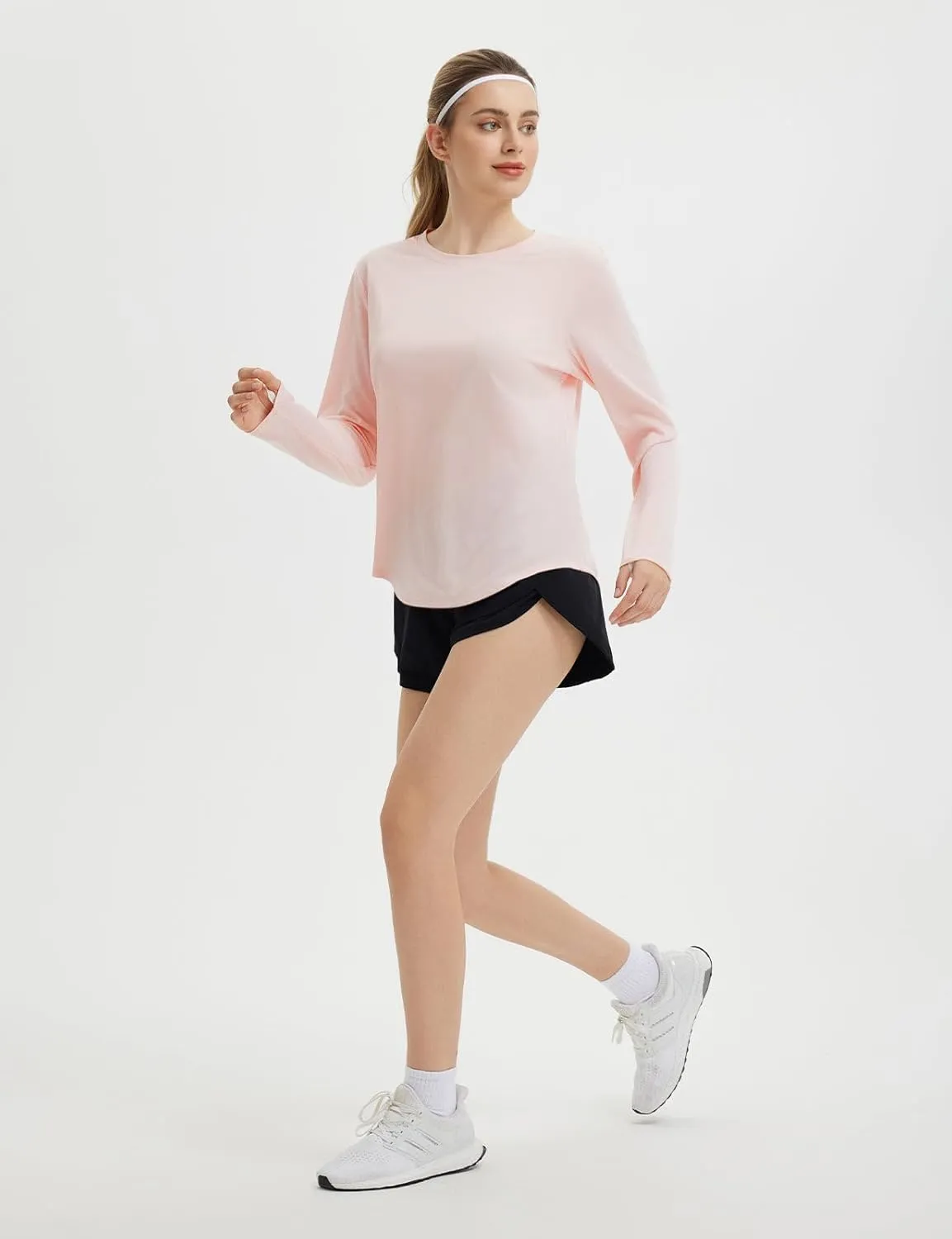 baleaf Women's Sun Shirts UPF50  Long Sleeve Workout Tops Running Athletic Lightweight Quick Dry