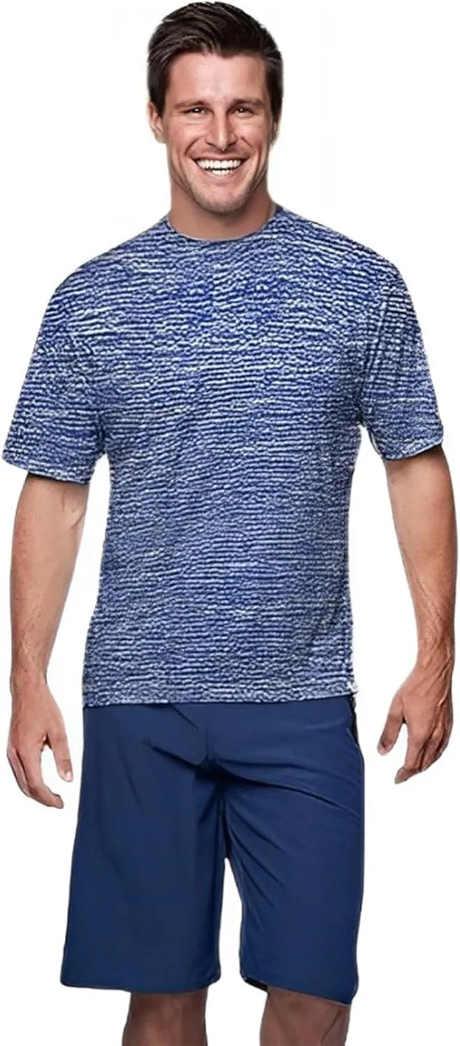 Banana Boat Men Rash Guard Short Sleeve tee Shirt for Men | Waterproof | UPF 50  | UV Protection | Quick-Dry