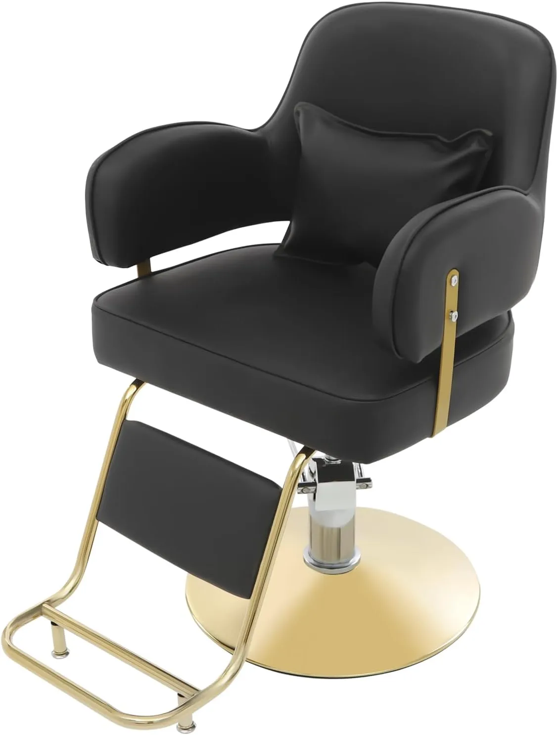 Barber Chairs for Barbershop, Hair Salon Chair with Foot Pedals Withstand 220.46 Pounds Can Rotate 360° High Density Sponge Pad Ergonomic Used for Beauty Salons, Nail Salons, Etc (Black)