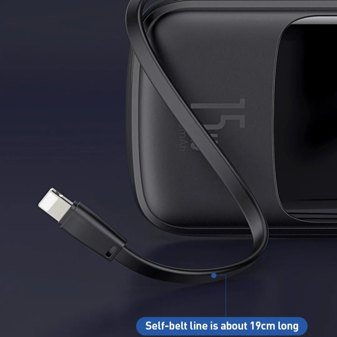 Baseus 10000mAh Fast Charging Power Bank with Lightning Cable