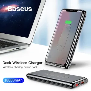 Baseus 10000mAh QI Wireless Charger Power Bank For iPhone Samsung PD   QC3.0 Fast Charging USB Powerbank External Battery Pack
