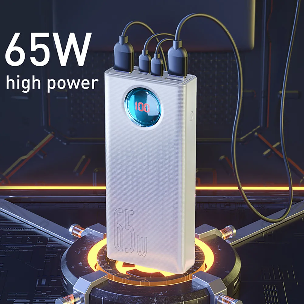Baseus Amblight Digital Display Quick Charge Power Bank 30000mAh 65W - White