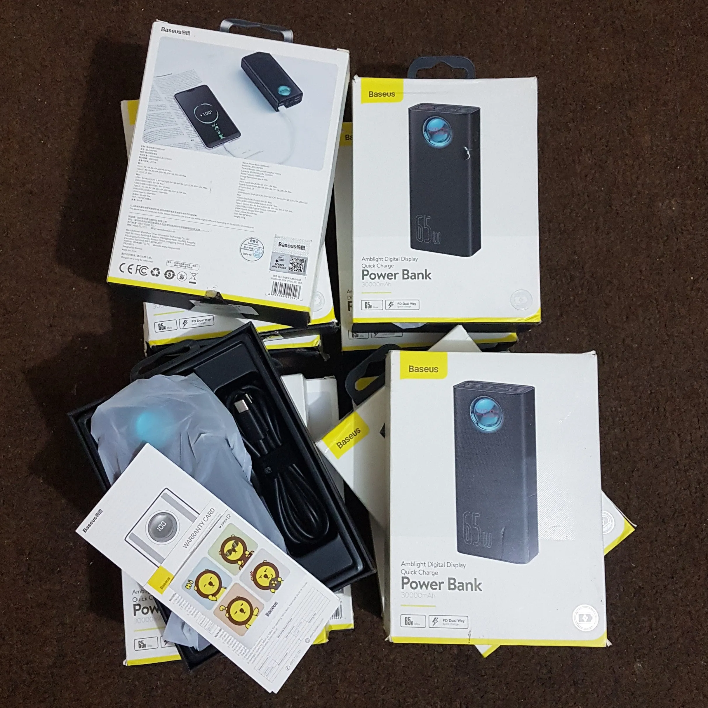 Baseus BS-30KP365 Amblight Digital Display Quick Charge Power Bank 30000mAh 65W | 8-Ports | for Laptop & Mobiles