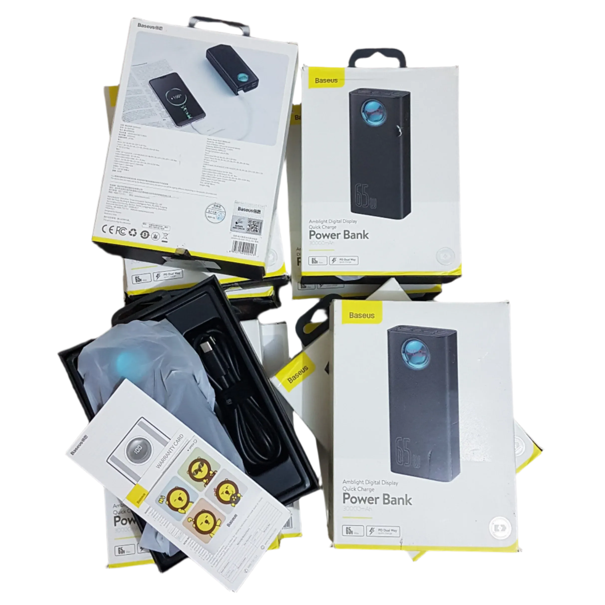 Baseus BS-30KP365 Amblight Digital Display Quick Charge Power Bank 30000mAh 65W | 8-Ports | for Laptop & Mobiles