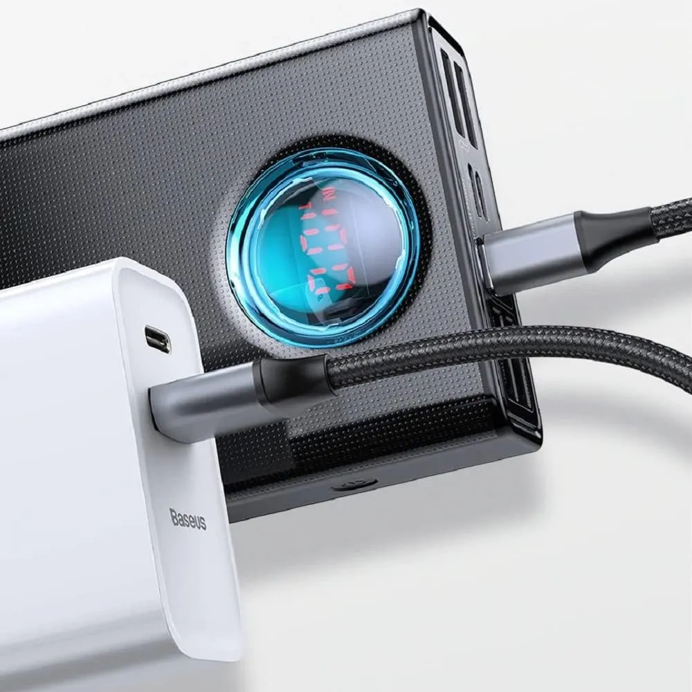 Baseus BS-30KP365 Amblight Digital Display Quick Charge Power Bank 30000mAh 65W | 8-Ports | for Laptop & Mobiles