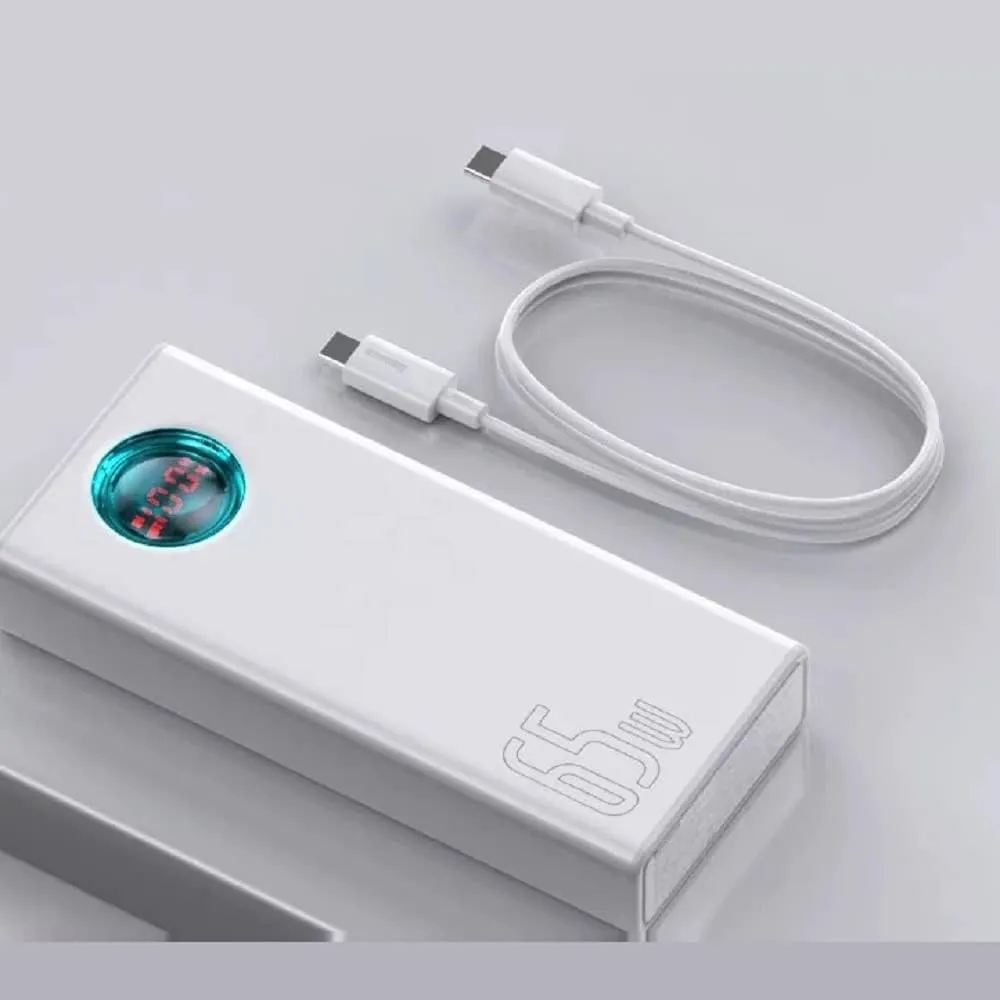 Baseus BS-30KP365 Amblight Digital Display Quick Charge Power Bank 30000mAh 65W | 8-Ports | for Laptop & Mobiles