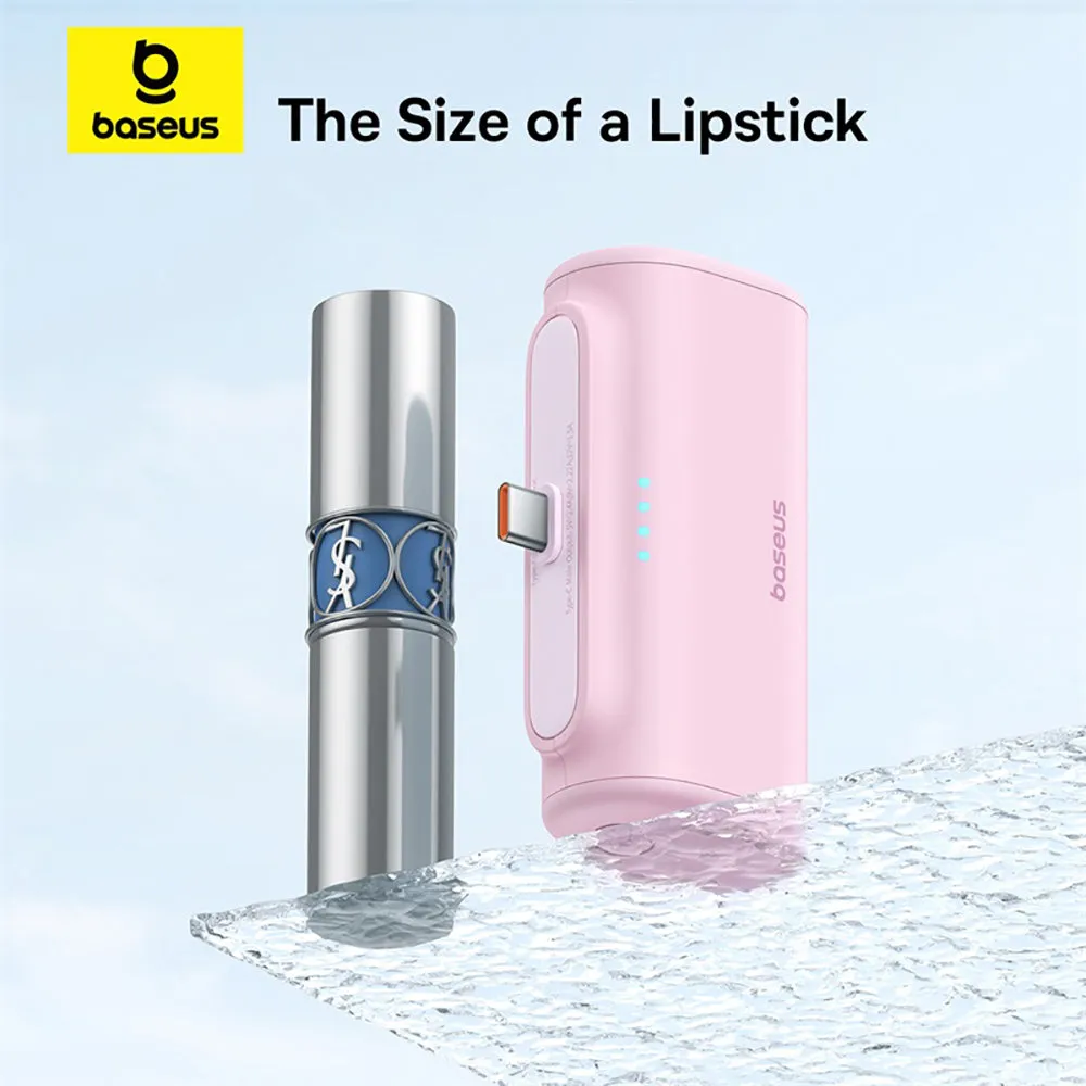 Baseus Compact Fast Charging Power Bank Type-C Edition 5000mAh 20W - Floating Pink