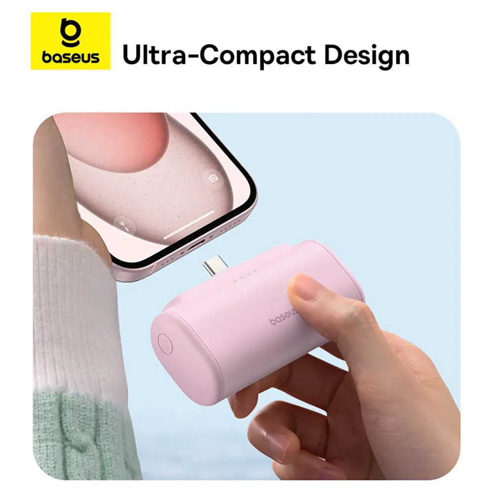 Baseus Compact Fast Charging Power Bank Type-C Edition 5000mAh 20W - Floating Pink