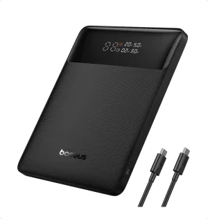 Baseus Laptop Power Bank, 100W Blade USB C Portable Laptop Charger, Super Fast Charging 20000mAh Slim Battery Pack for Laptop, MacBook Air, Dell, IPad, HP, iPhone, Samsung Galaxy, Switch, Steam Deck