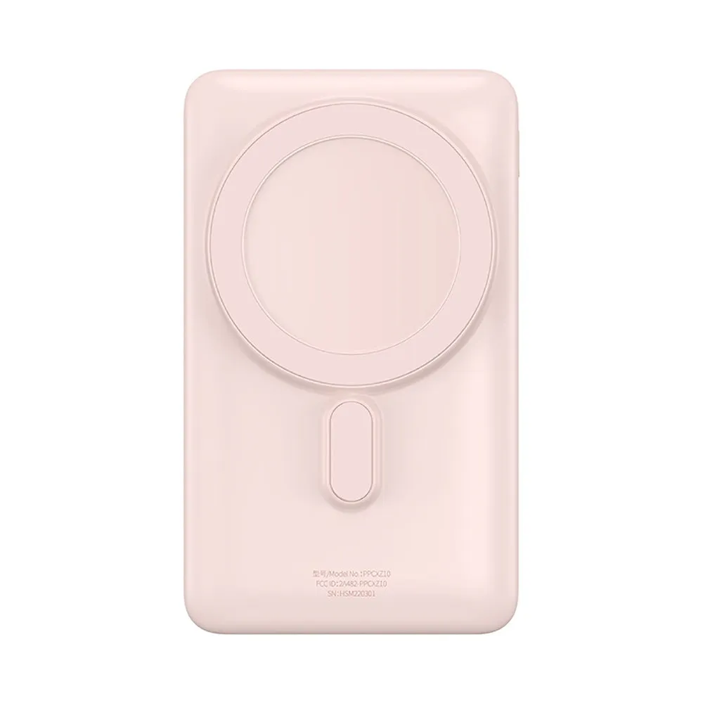 Baseus Magnetic Bracket Wireless Fast Charge Power Bank 10000mAh 20W - Pink