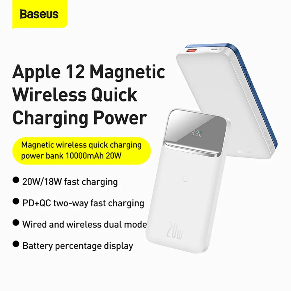 Baseus Magnetic Wireless Quick Charging Power Bank 10000mAh 20W - Blue