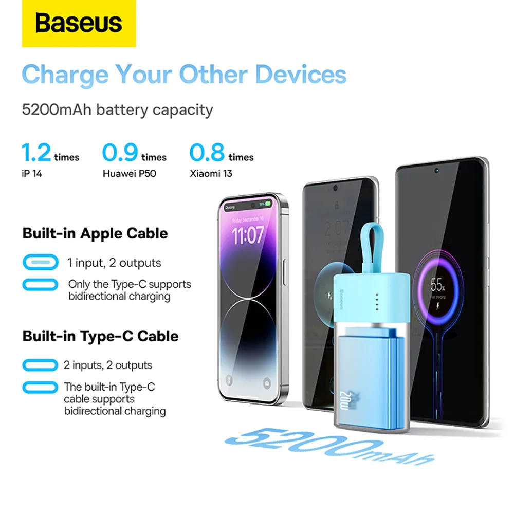 Baseus Popsicle Power Bank Type-C 5200mAh 20W - Sunset Orange