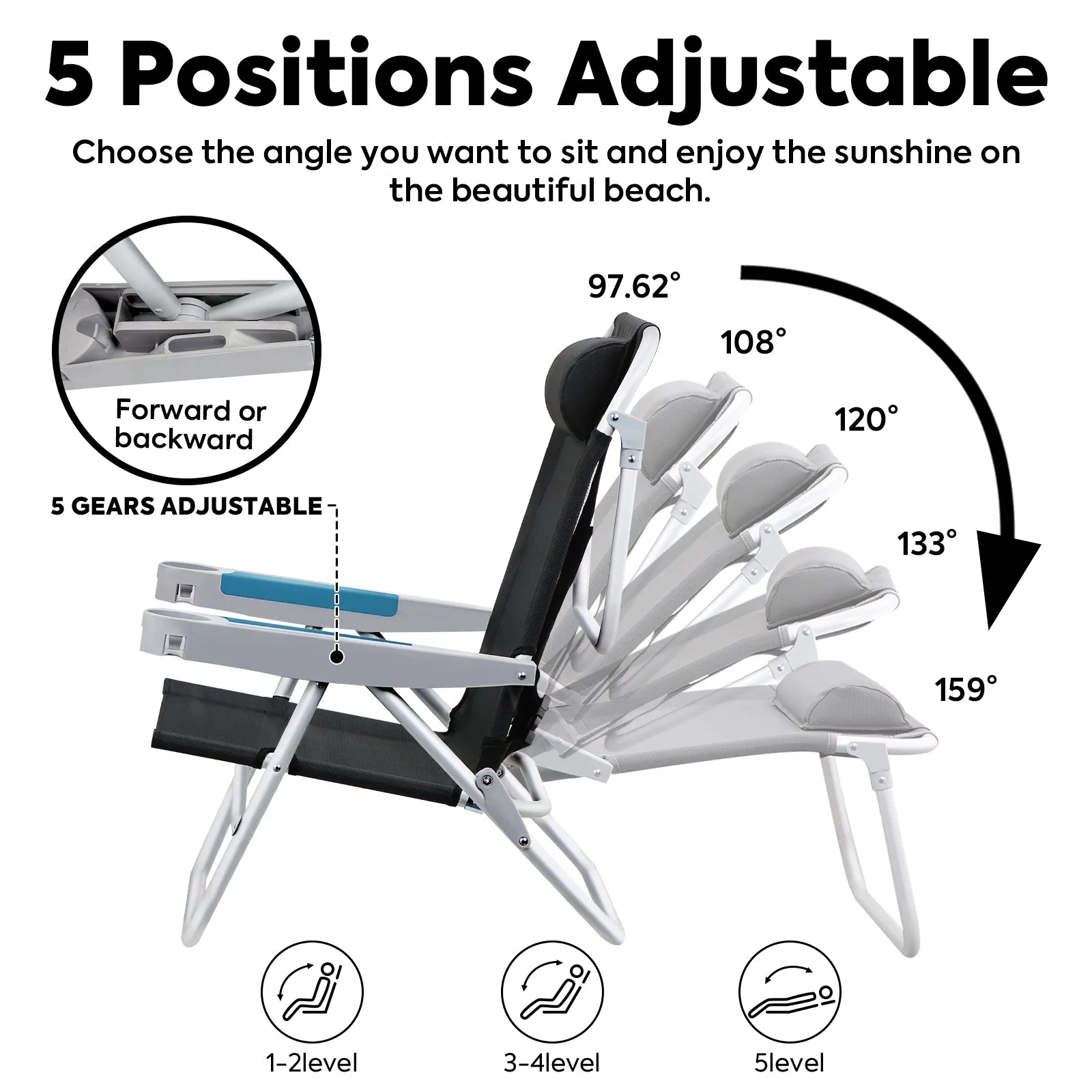 BC75 Extra-Wide Backpack Beach Chair | ICECO