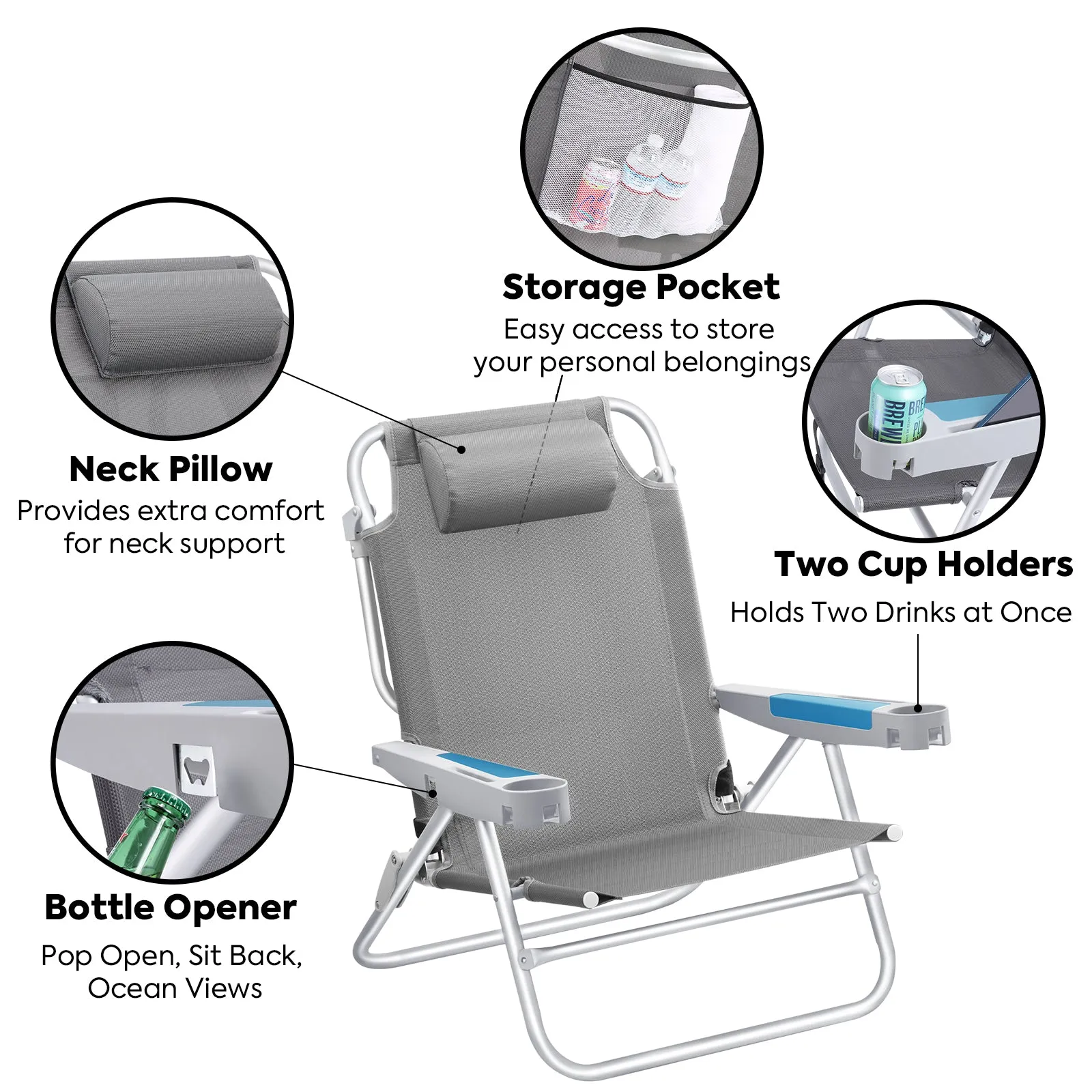 BC75 Extra-Wide Backpack Beach Chair | ICECO