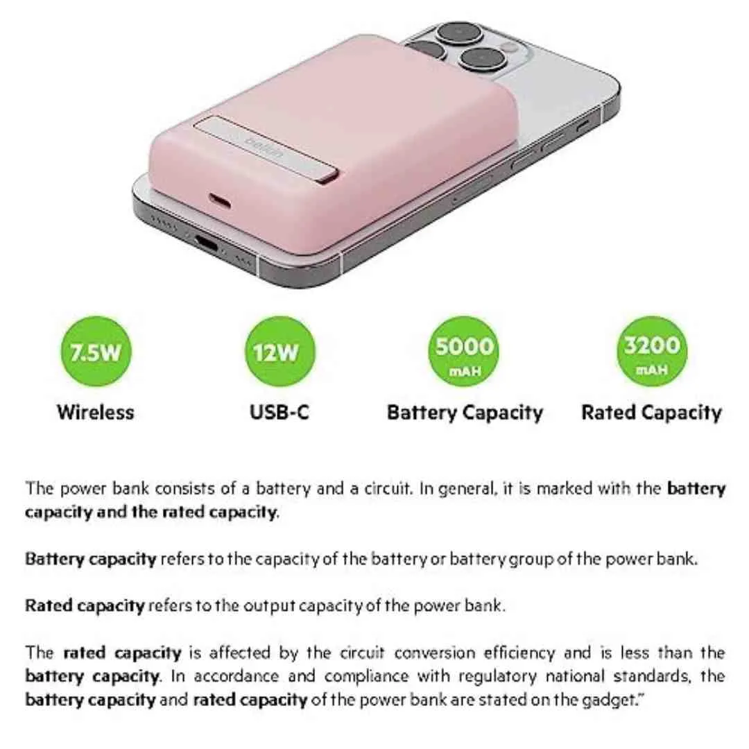 Belkin 5000 mAH Magsafe Wireless Power Bank Pink