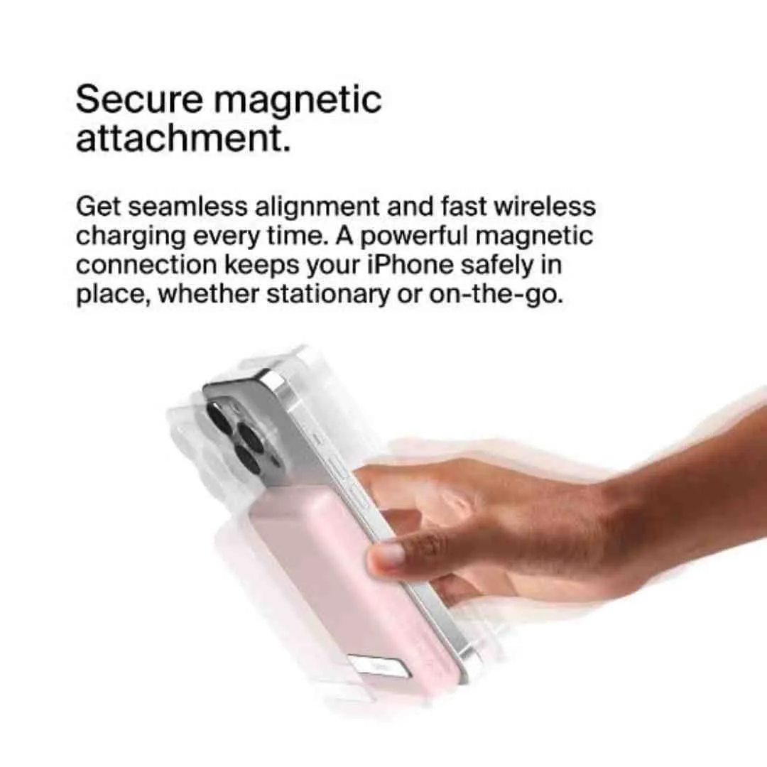 Belkin 5000 mAH Magsafe Wireless Power Bank Pink